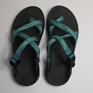 Chaco Women's Teal and Black Sandals